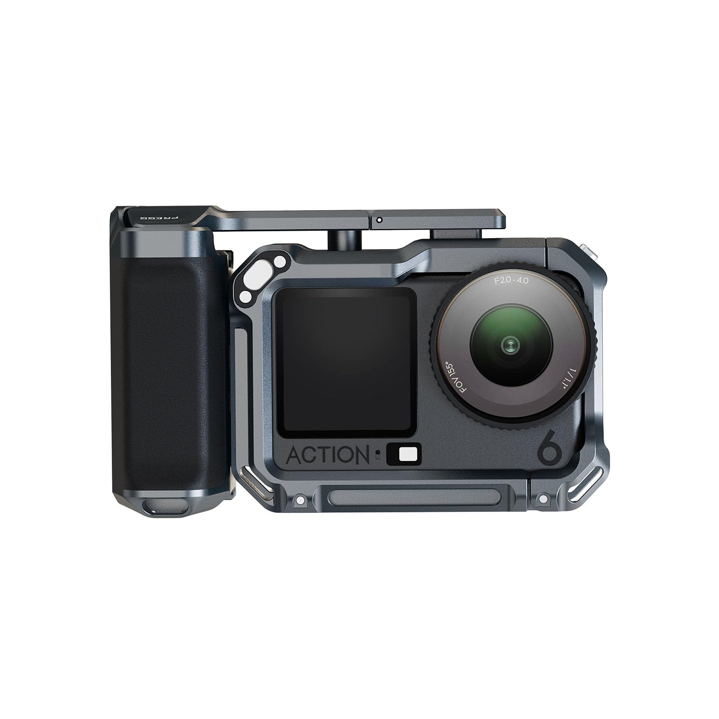 Zestaw uchwytów do strzelania ulicznego do DJI Osmo Action 6, aluminiowa ramka ochronna na kamerę z uchwytem, uchwyt klatki na aparat, zestaw z przyciskiem migawki i smyczą do fotografii ulicznej