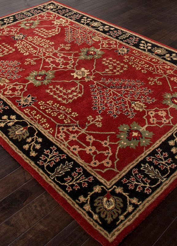 Image of Embossed Handmade Tuffted Woollen Thick Carpet for Living Room Bedroom Size4x4 feet Brown Multi