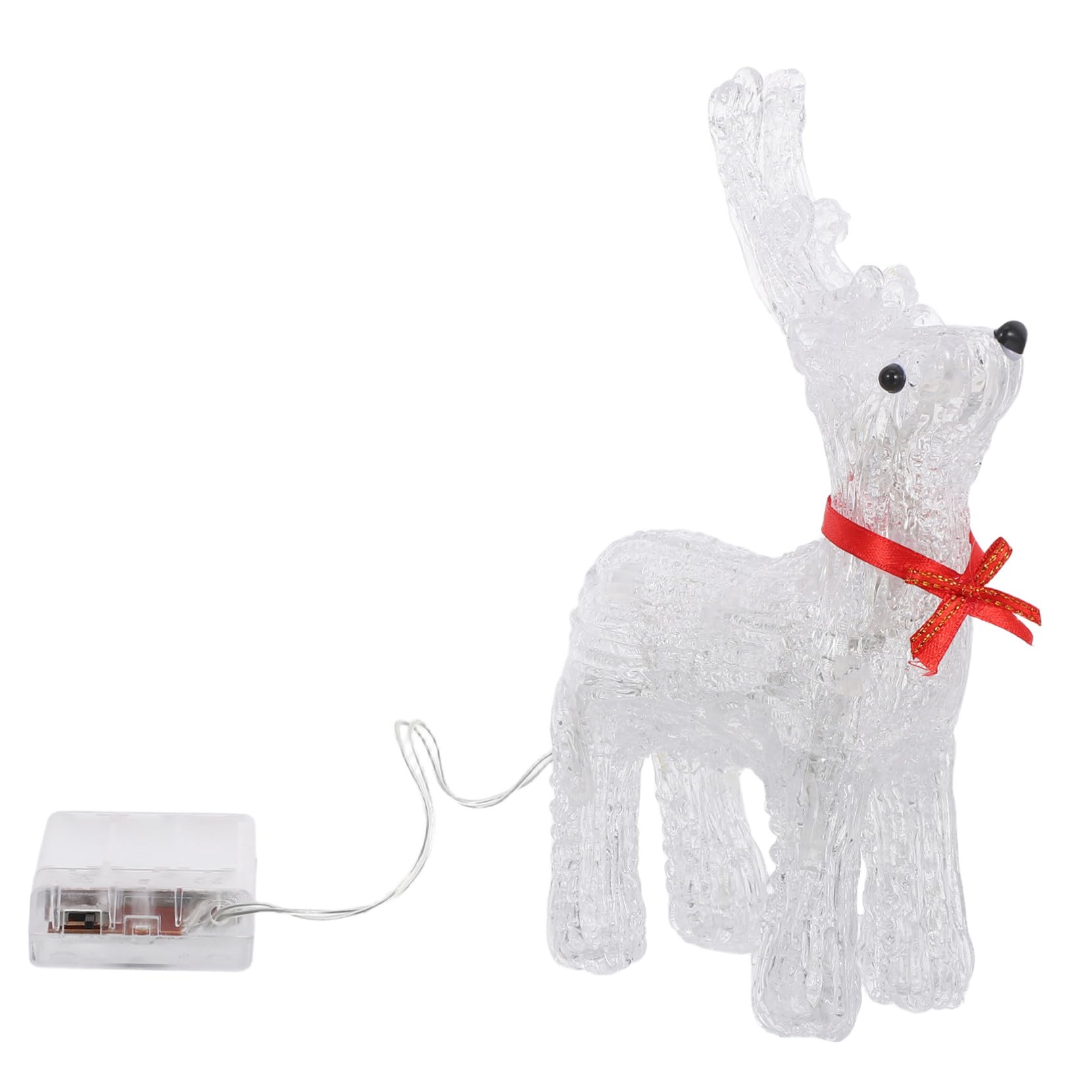 TOYANDONA Leuchtendes Rentier für Fensterdeko Weihnachten Kleine Rentierfigur Led-Beleuchtung als Weihnachtsschmuck für Innen und Außenbereich