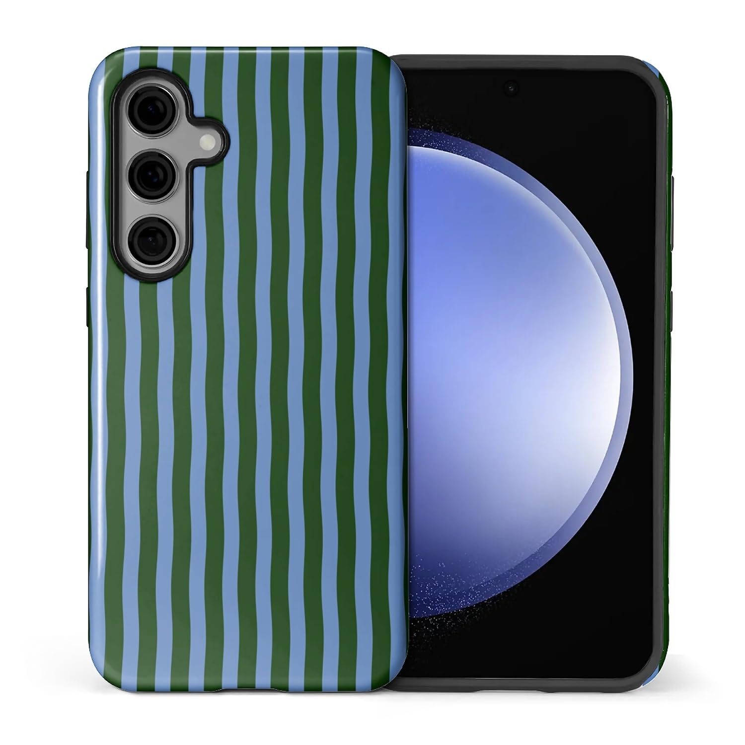 Coque Samsung S24 Plus HL2 rigide hybride double couche à rayures