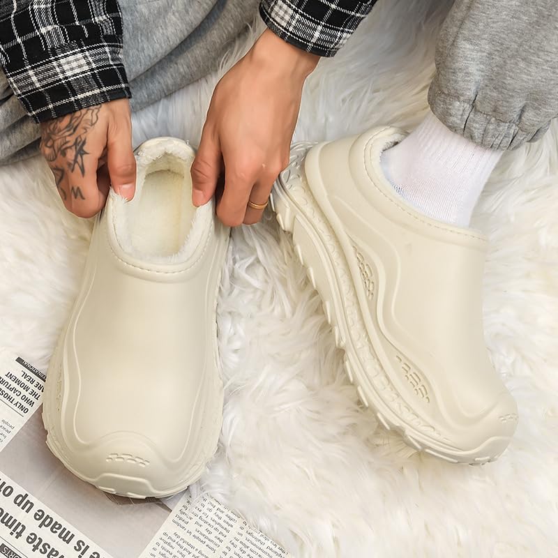Women's Platform Winter Plush Chef Shoes for Food Service, Restaurant, Kitchen - Slip & Oil Resistant