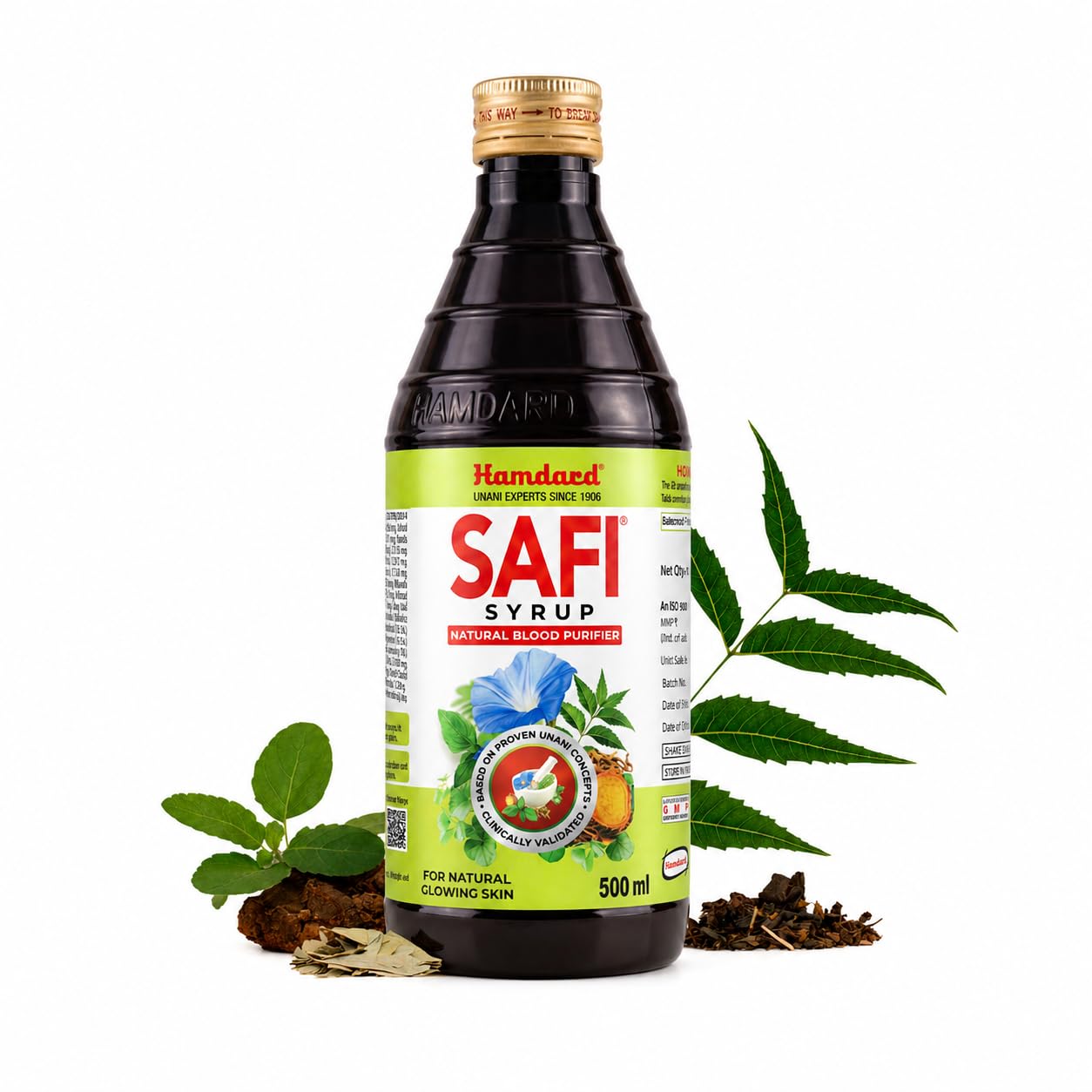 Hamdard Safi Blood Purifier Syrup for Healthy & Glowing Skin | 100% Pure | Clear Stomach | Helps to improving Liver Function | 500ml | Pack of 1 — Amazon image 2