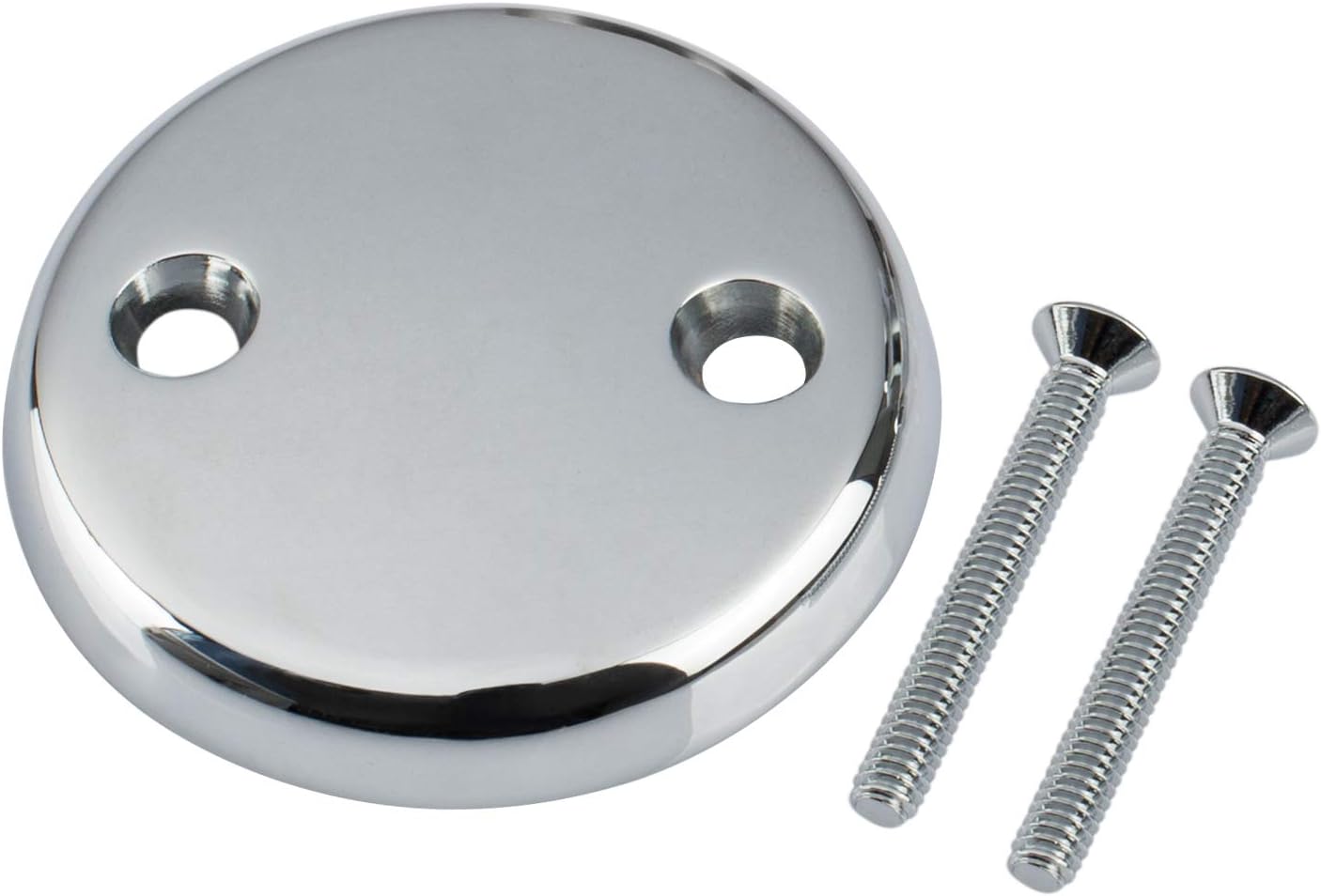 Artiwell Tip-Toe Tub Trim Set with Two-Hole Overflow Faceplate, Replacement Bath Drain Trim Kit with 2-Hole Overflow Faceplate and Universal Fine/Coarse Thread (CHROME PLATED) - - 