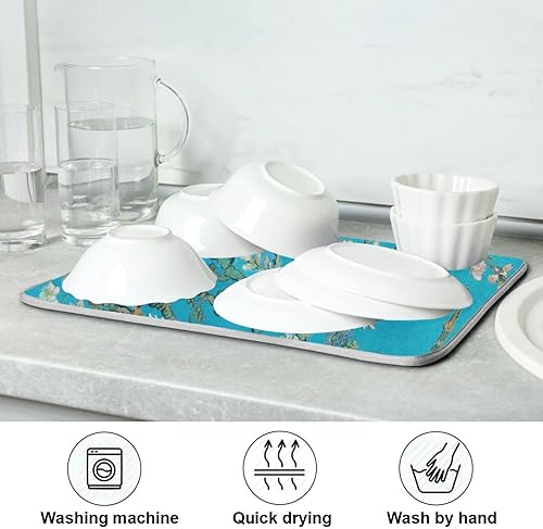 Miniatura 5 de Tapete grande de secado de platos para encimera de cocina, secadora absorbente, almohadilla de cocina resistente al calor, almohadilla para platos,