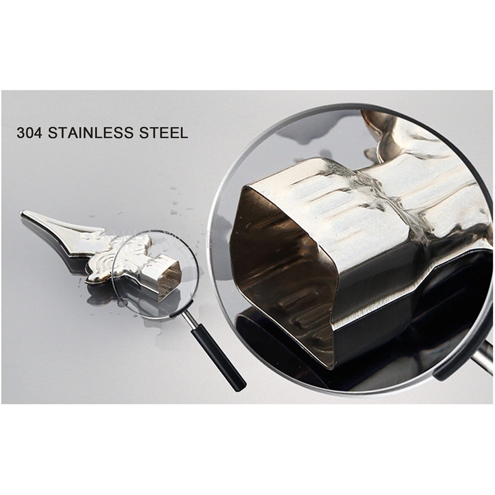 Endkappe for Außenpfosten/-rohre, Edelstahl 304, Geländerdekoration im Vintage-Muster, 10 Stück, Silber(19x19mm)