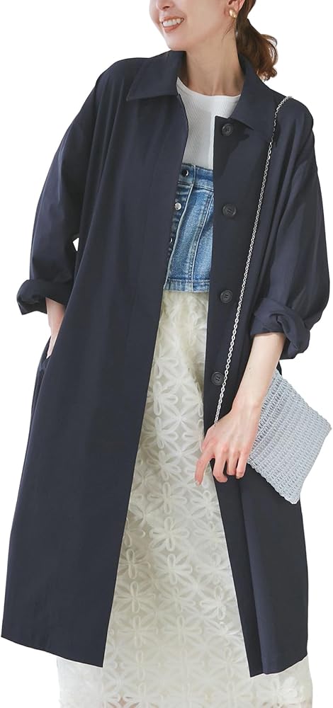 Amazon | [ロペピクニック] 撥水・花粉ガード/ステンカラーコート