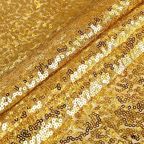 Oqsc Gold Table Runners - Sequin Table Runner Glitter Table Runner For Birthday Party Supplies, 10 Pcs, Gold #TOP5