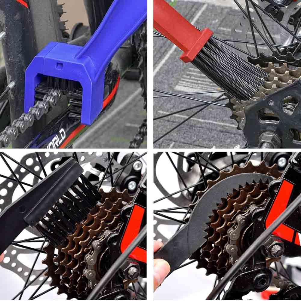 Brosse Nettoyage Chaîne Moto Et Vélo KARELLS - Kit 4 Brosses Double Face Pour Chaîne, Pignons Et Transmission