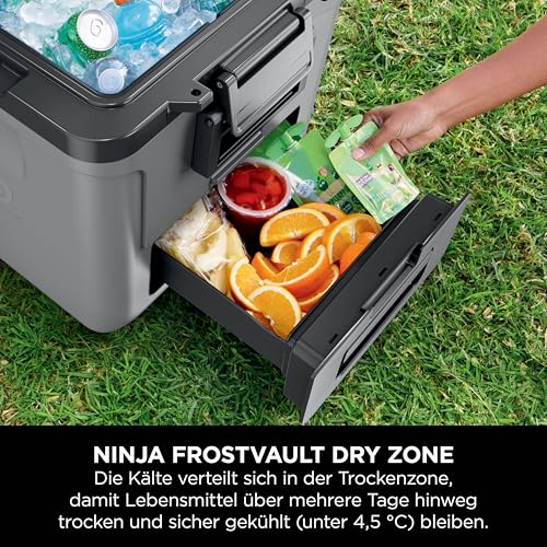 Ninja FrostVault isolierte Kühlbox mit Rollen, bis 48 Dosen, Schiefergrau – Ansicht 4