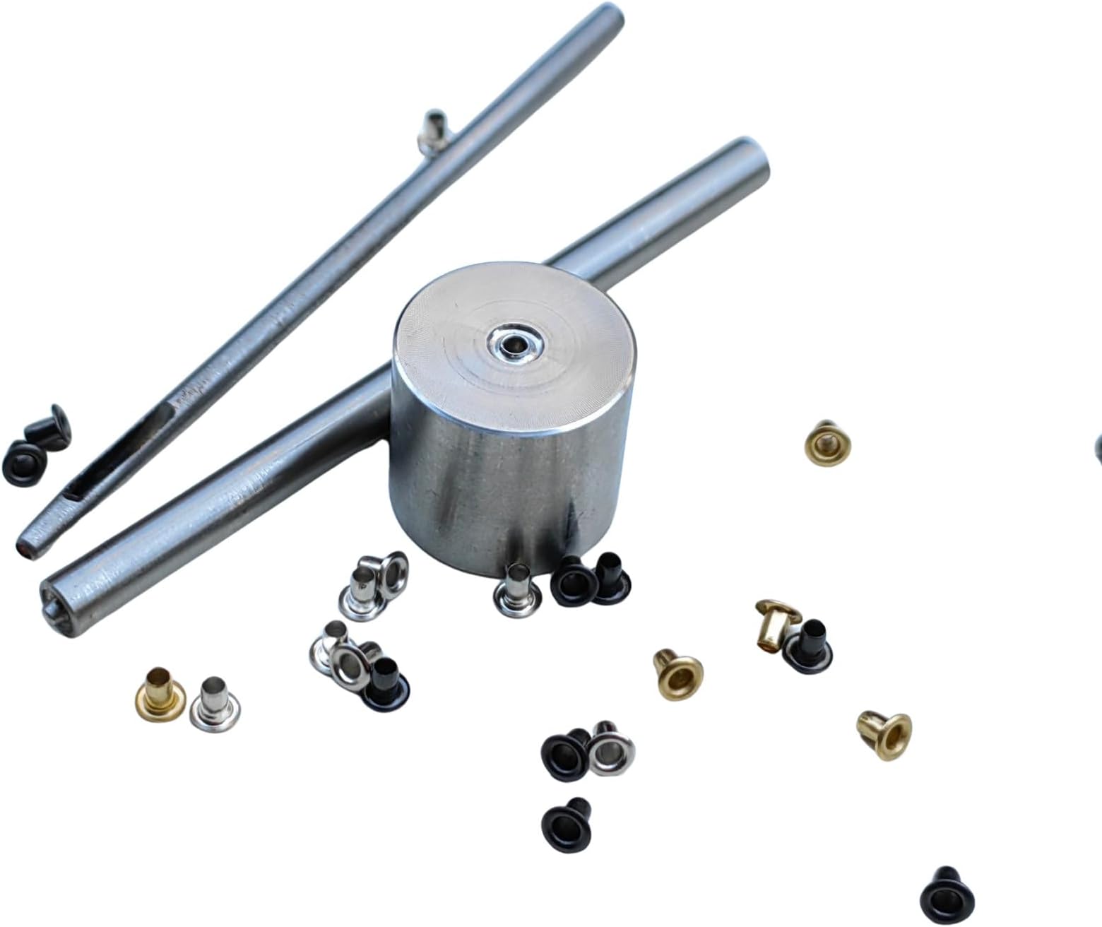 RD GARDEN 100PCS Color Mix 1.5/2/2.5mm Tiny Cooper Grommets for Shoes, Clothes, Leather Canvas bjd Eyelets with Fixing Tools 2mm RD320