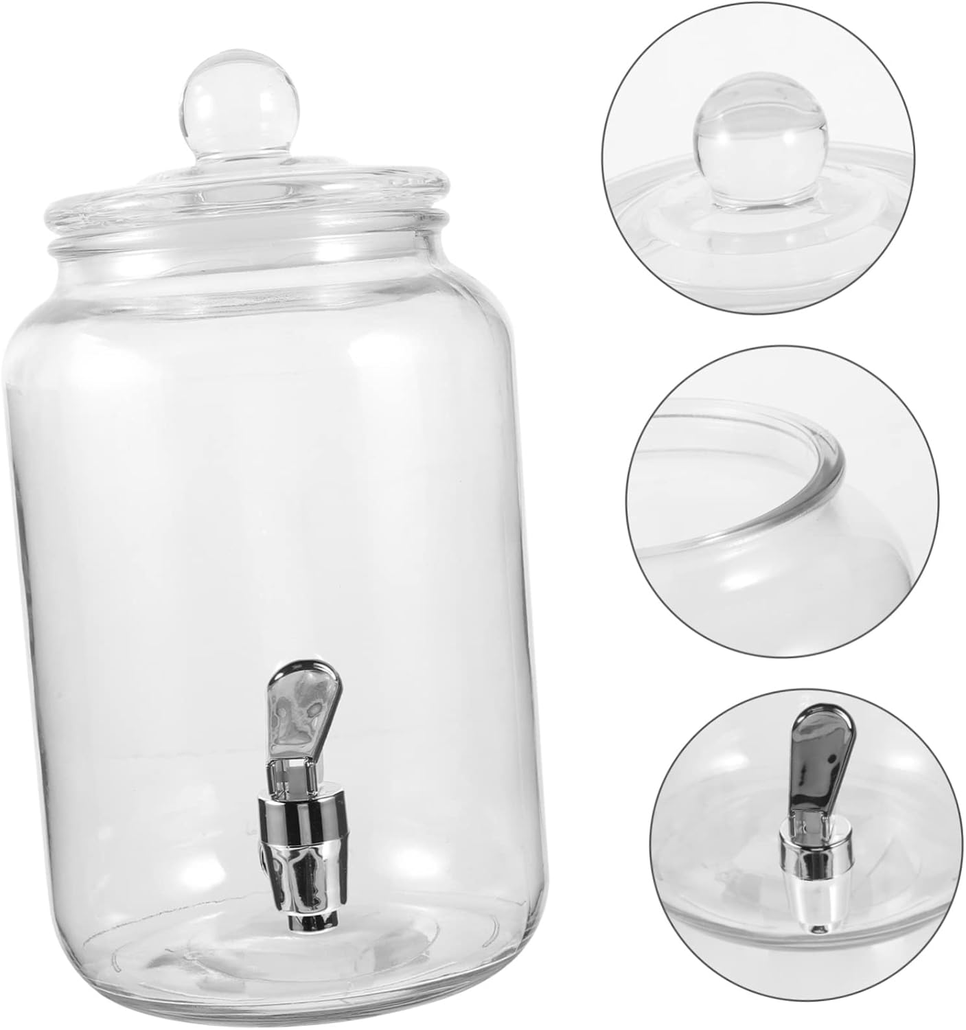 Elegant Glass Juice Jar Faucet Large Capacity Beverage Dispenser for Wine Cold Water Gifts