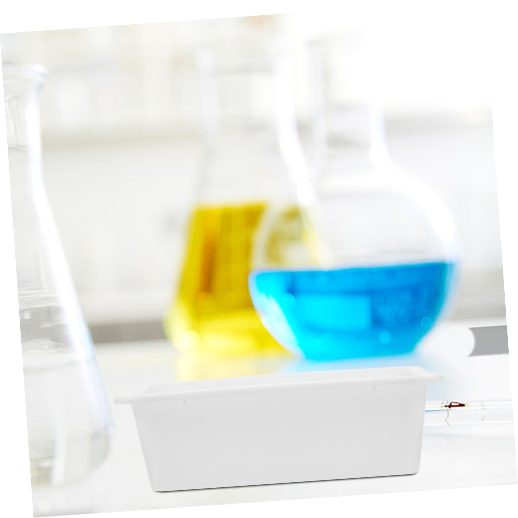 Servire vassoi ， 2 pezzi di plastica piatto quadrato vassoio di utilità bilancia vassoi piatto da laboratorio vassoio da laboratorio vassoio for dissezione vassoio reagente