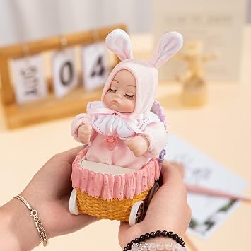 LOVE FOR YOU Stroller Bobblehead Doll Baby Music Box for Girls and Boys Kids Sister Son Daughter Mom Granddaughter Grandson Baptism Christening Shower Decoration Christmas Birthday Presents Gifts