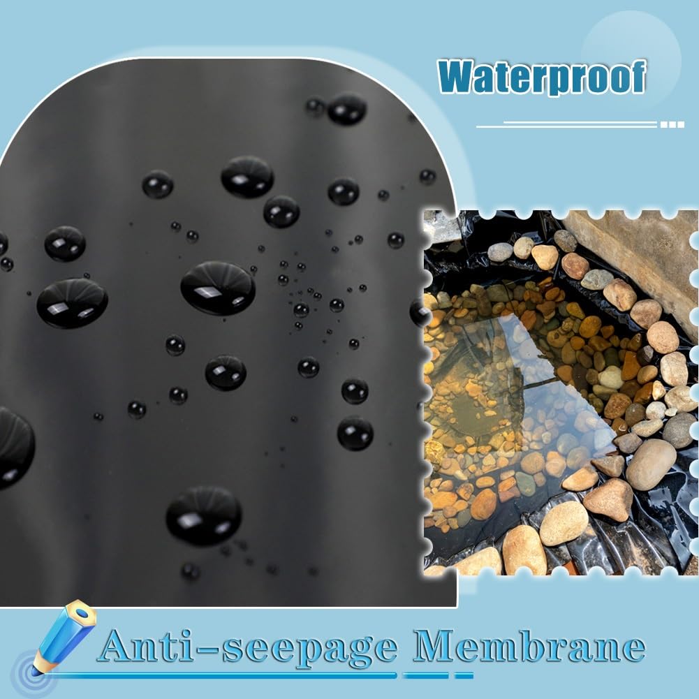 HDPE Stagno Liner Pesce Stagno Liner Impermeabile Giardino Stagno Membrana per Koi Stagni Fontane Paesaggistica Resistente ai raggi UV Heavy Duty