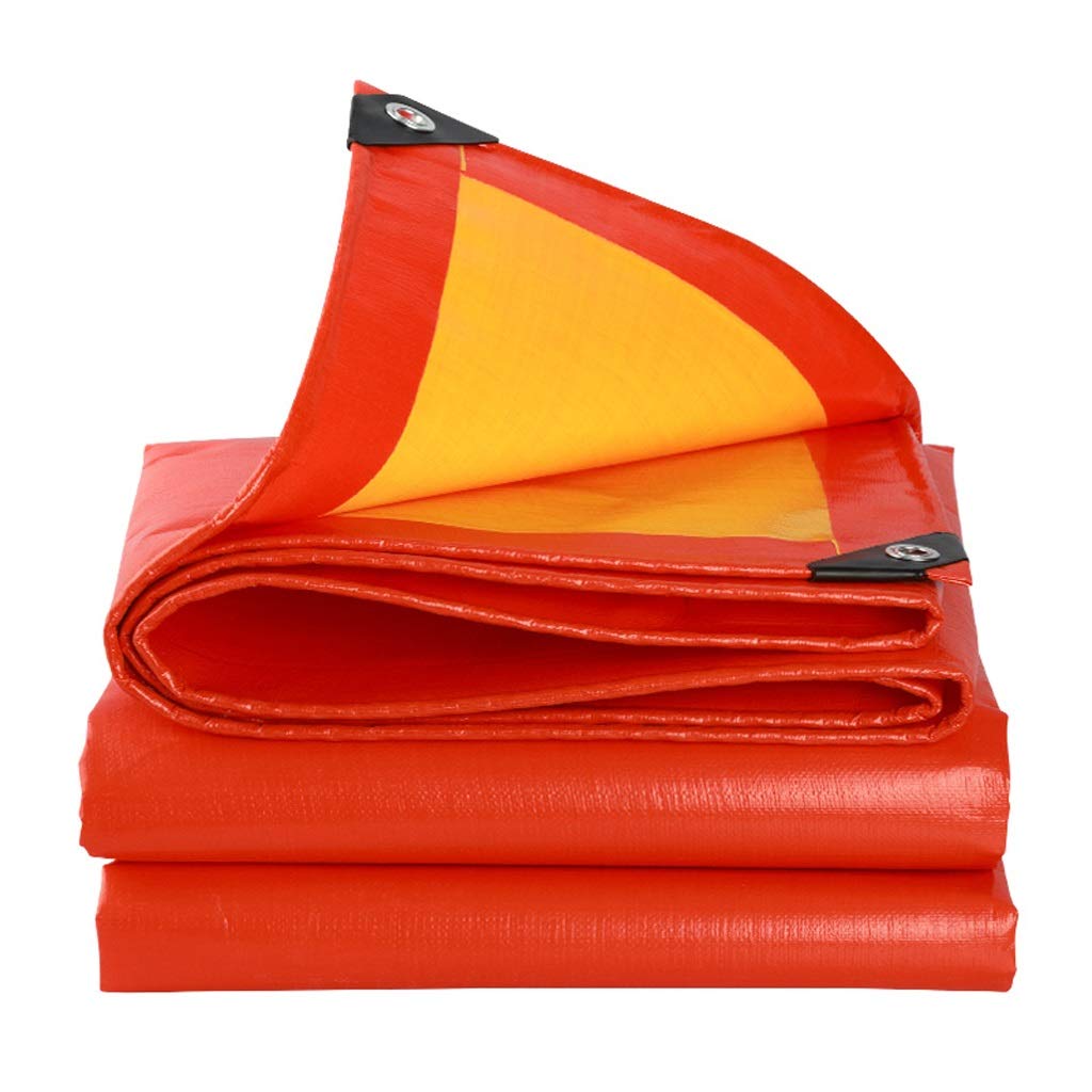 wasserdichte Plane Anti-Taifun regendicht Oxford-Tuch - Mehrzweckplane - orange ultraleichte Sonnenschutzplane - Dicke 0,38 mm, 210 g / m2 (10 Größen verfügbar)