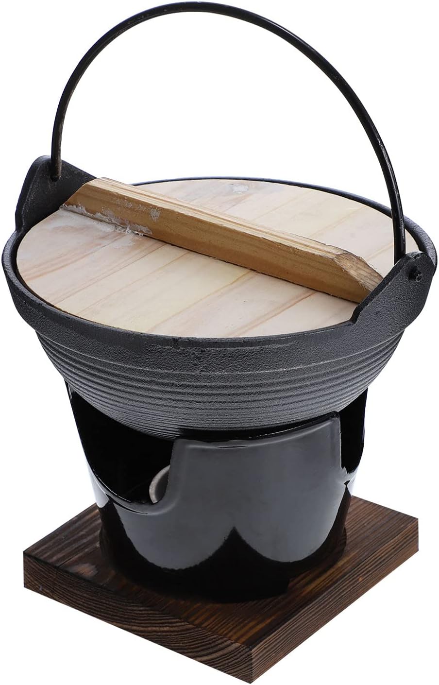 1set Camping Pot Hiking Cookware Picnic Cookware Outdoor Hanging Pot Portable Stove