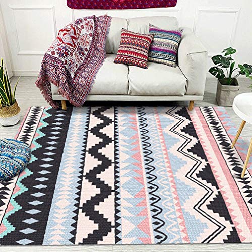 モロッコ風 ラグ カーペット おしゃれ 屋内 カラー イギリス風 花柄 夏 滑り止め ルームマット 北欧風 ドアマット 玄関マット 階段マット 140*200 インテリア 居間用 軽量 ベッドルーム 折り畳み可 欧式古典 防音 オールシーズン対応