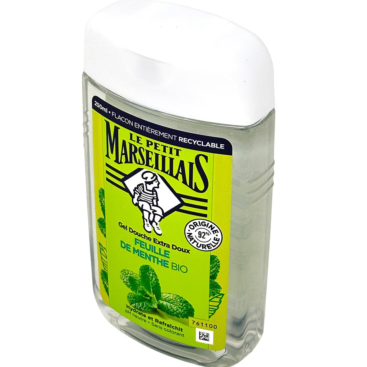 Le Petit Marseillais - Extra-Mild Shower Gel - Mint Leaf - 250 ml, single unit, 250 ml (Pack of 1) - Image 2