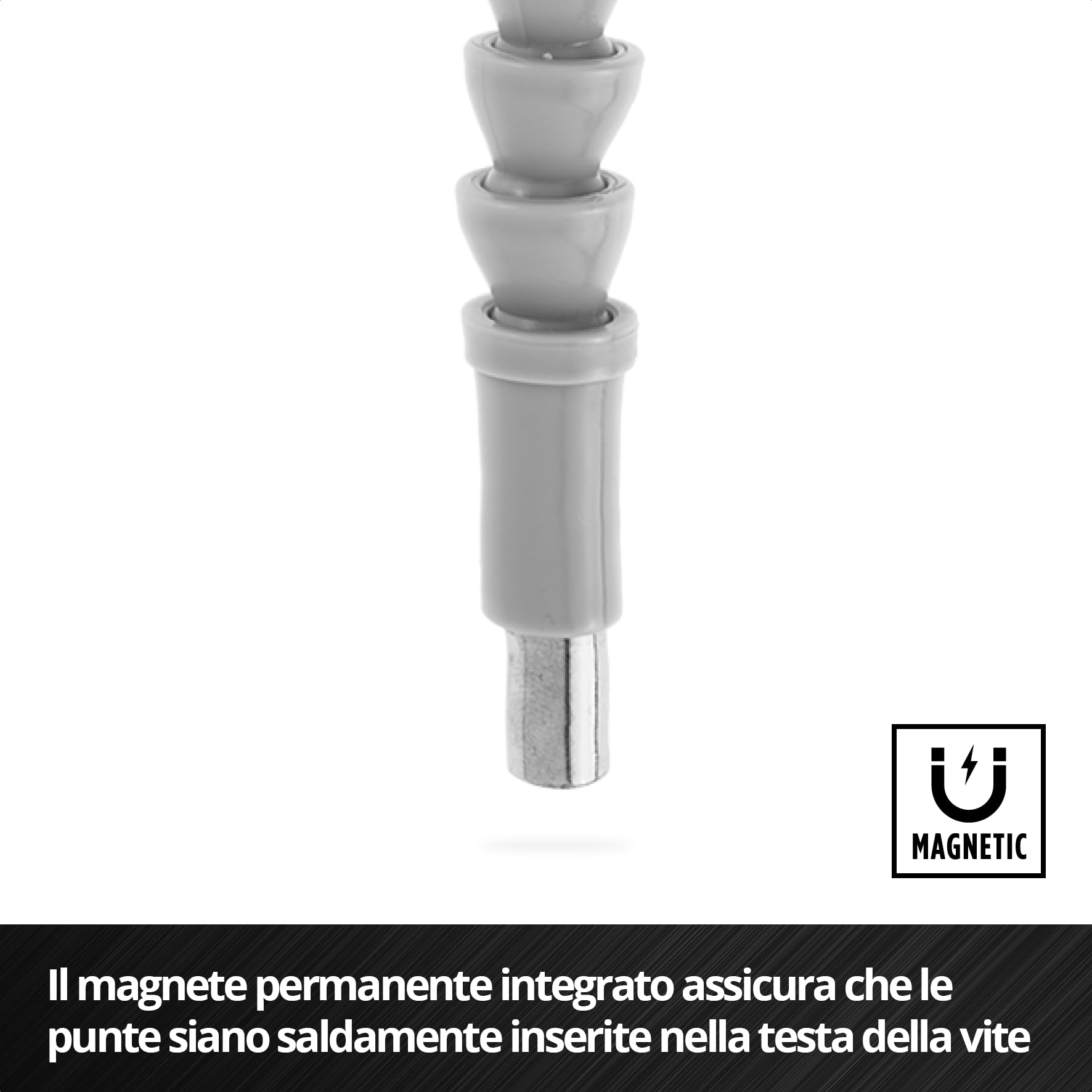 Originale Einhell Set inserti con albero flessibile 11 pz (300 mm, magnete, cromo vanadio, 50 mm, codolo E 6.3, spazi stretti)