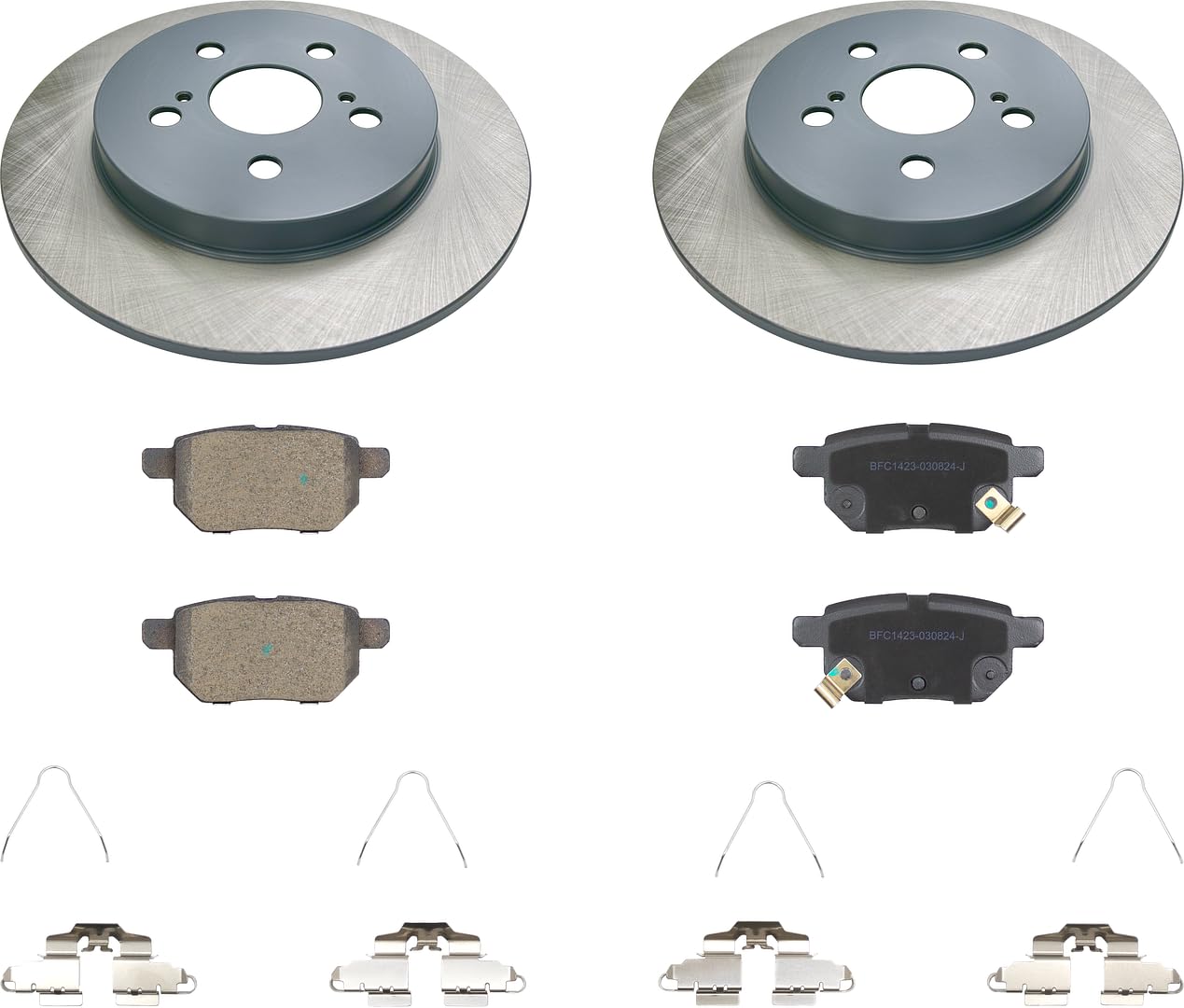 MOTEX Rear Disc Brake Kit for 2010-2022 Toyota Prius 2017-2022 Prius Prime 2019-2022 Prius AWD-e 2009-2010, 2016-2019 Corolla 2012-2015 Prius Plug-In, 2009-2010 Pontiac Vibe (with 259mm rotor) - 2