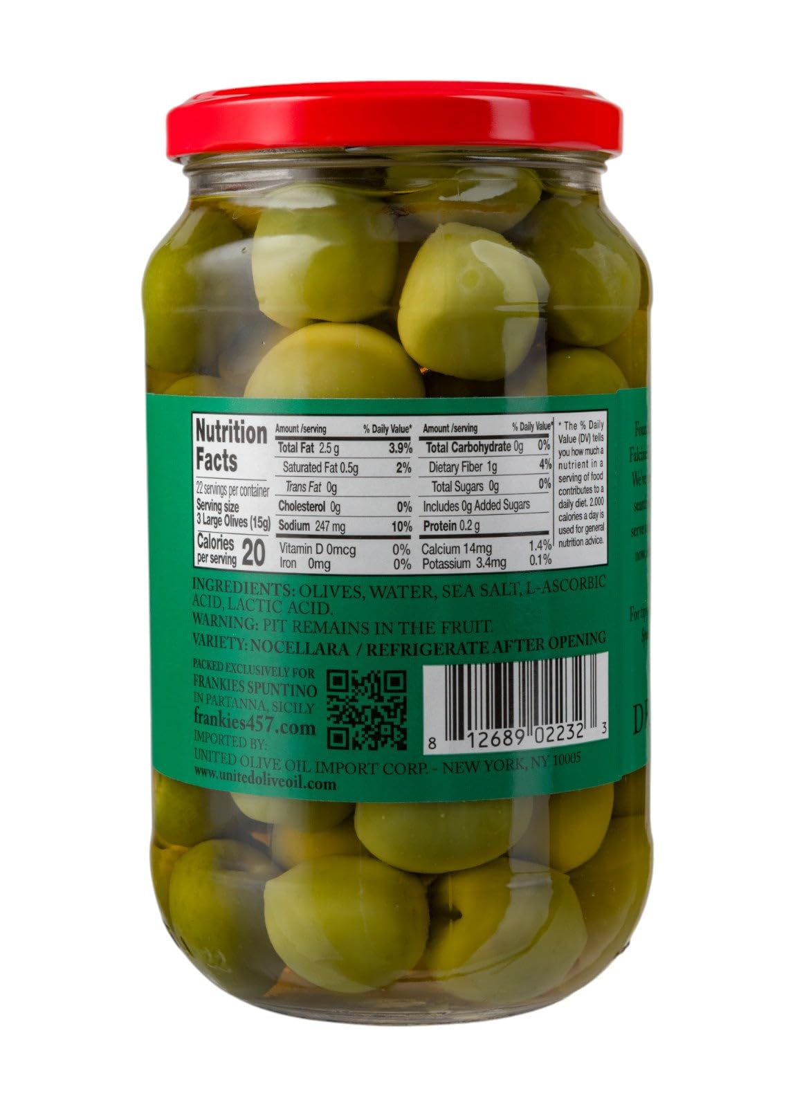Amazon.com : Frankies 457 Whole Castelvetrano Olives - Authentic