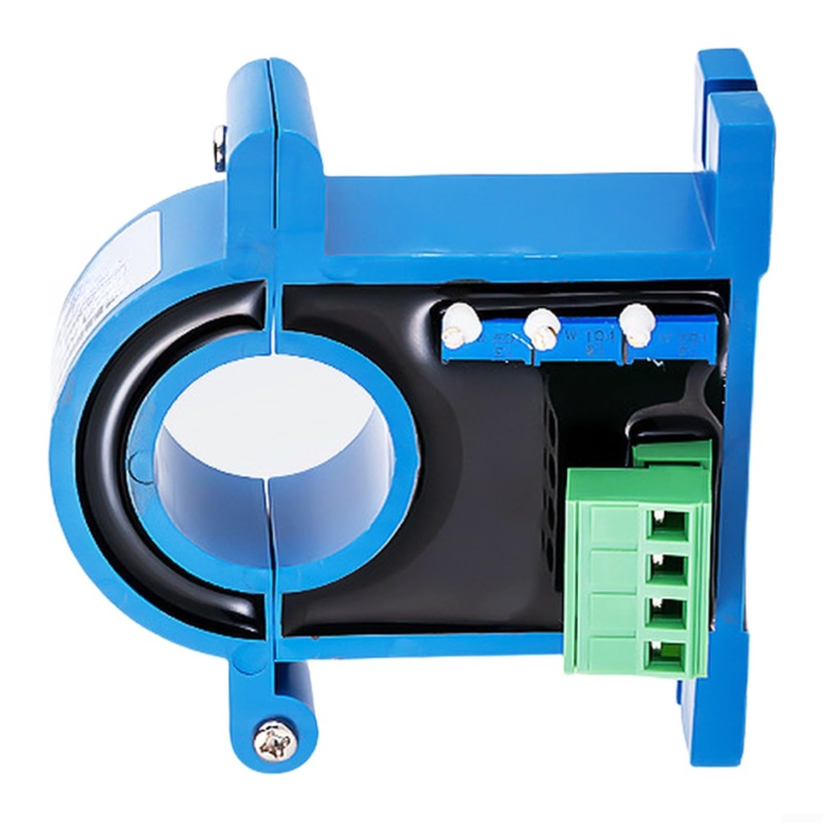 Transformador de corriente JXK-7-VD-25, AC/DC 0-300A, salida 4-20 mA, DC24V, apertura de 25 mm, para carril DIN, alta precisión 0,2/0,5, azul (DC0-150 A)