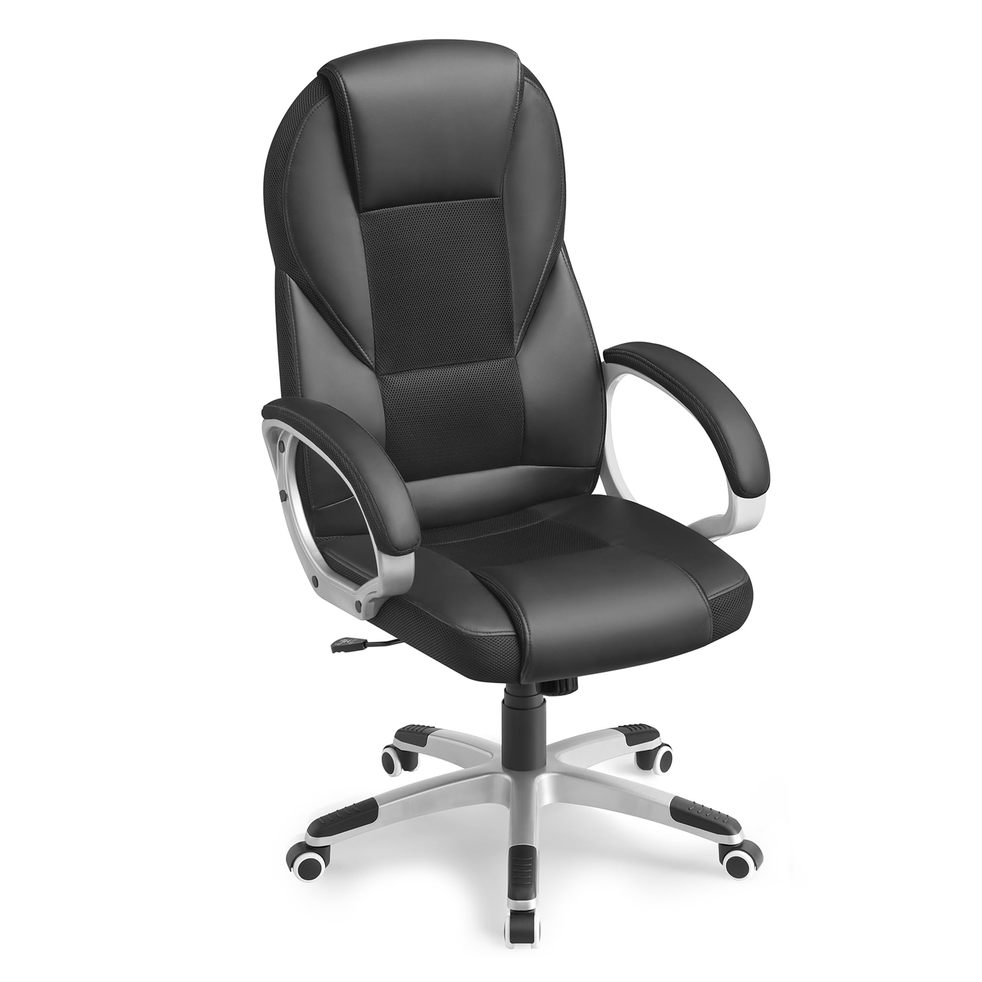 SONGMICS Executive Office Chair with High Back, Durable and Stable, Height Adjustable, Ergonomic, Black OBG22BUK