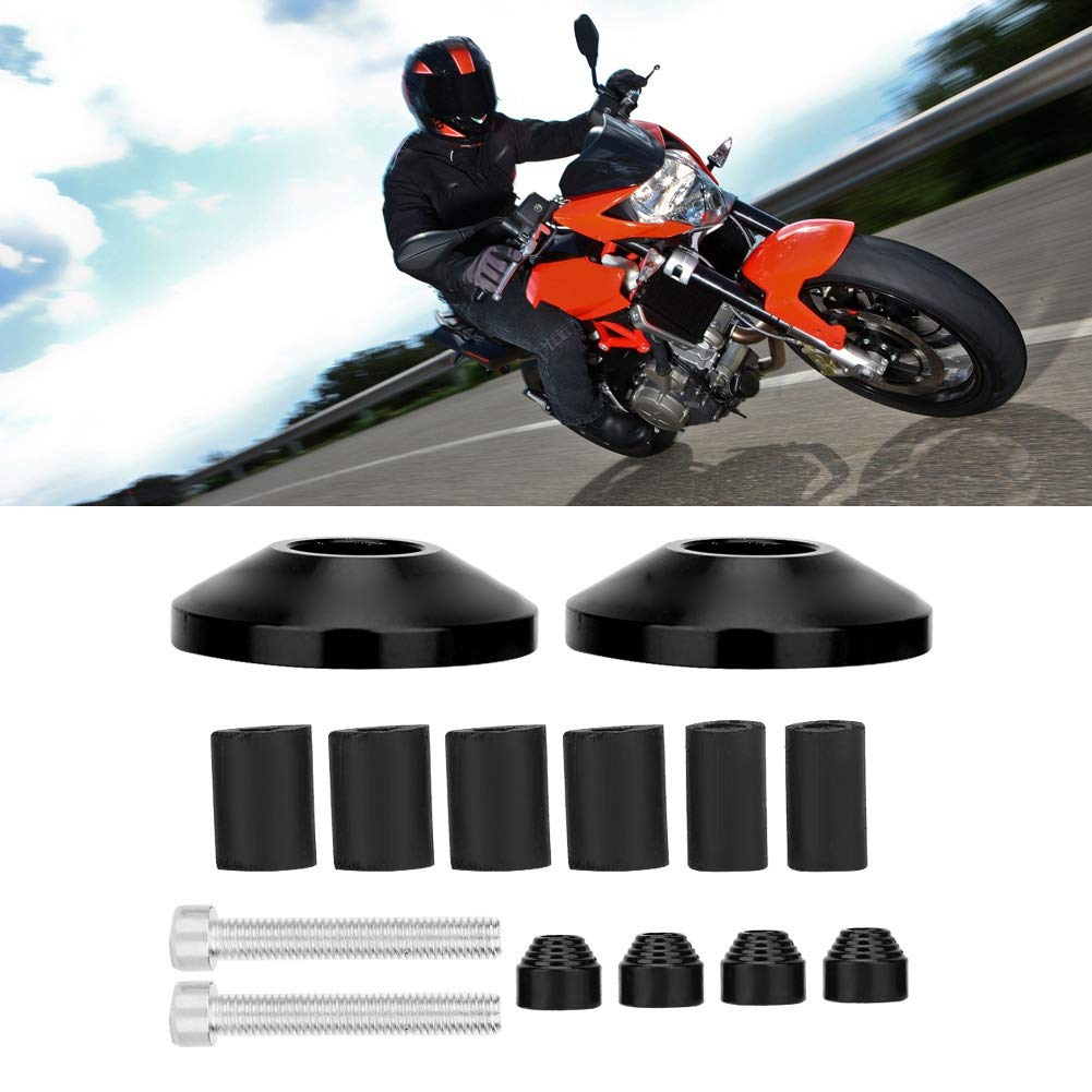 Tappi Manubrio Moto In Lega Alluminio - 2 Pezzi Universali, Nero, Design CNC Per Estetica E Protezione - Foto 3