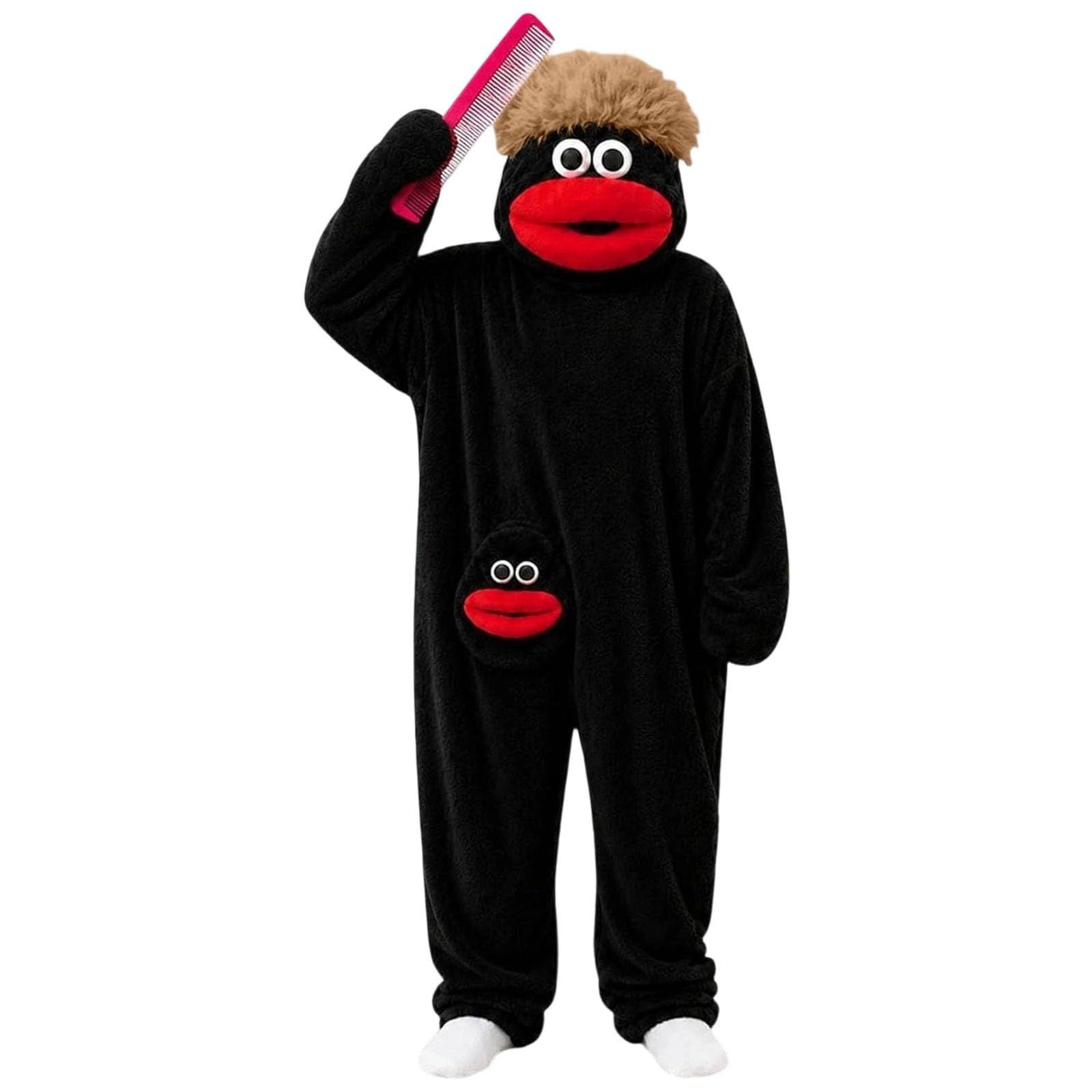 Big Mouth Monster Hoodies for Men UK Adult Funny Pajamas Cute