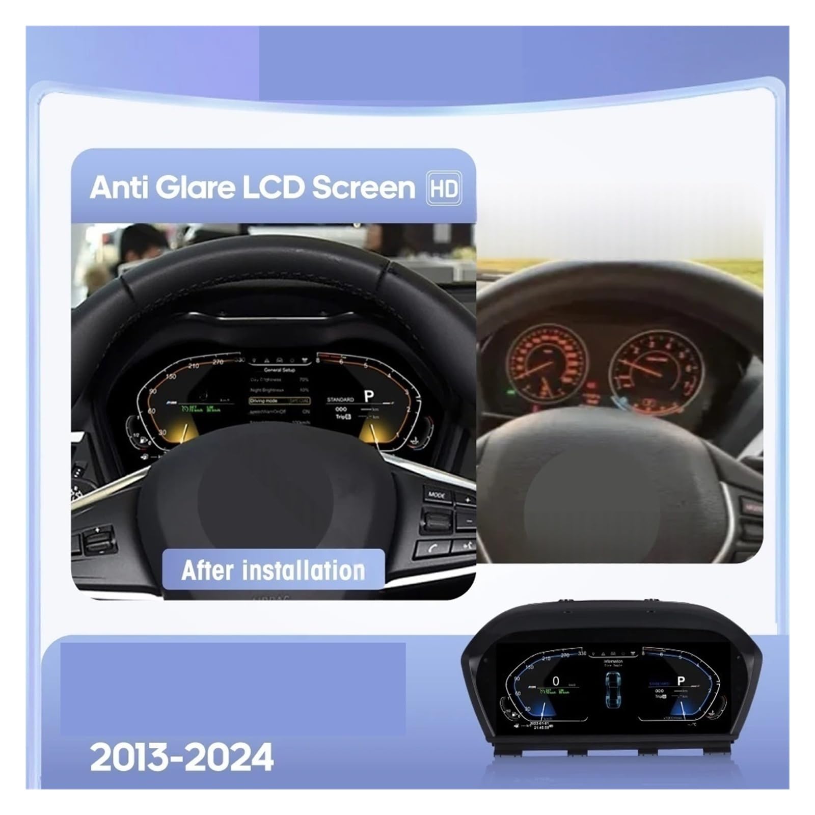 Compatible con BMW 1 Serie 2 X1 X2 F20/F52/F22/F45/F48/F49/F39 2013-2024 Tablero LCD de grupo digital Instrumento virtual de cabina(X1 F48 F49)