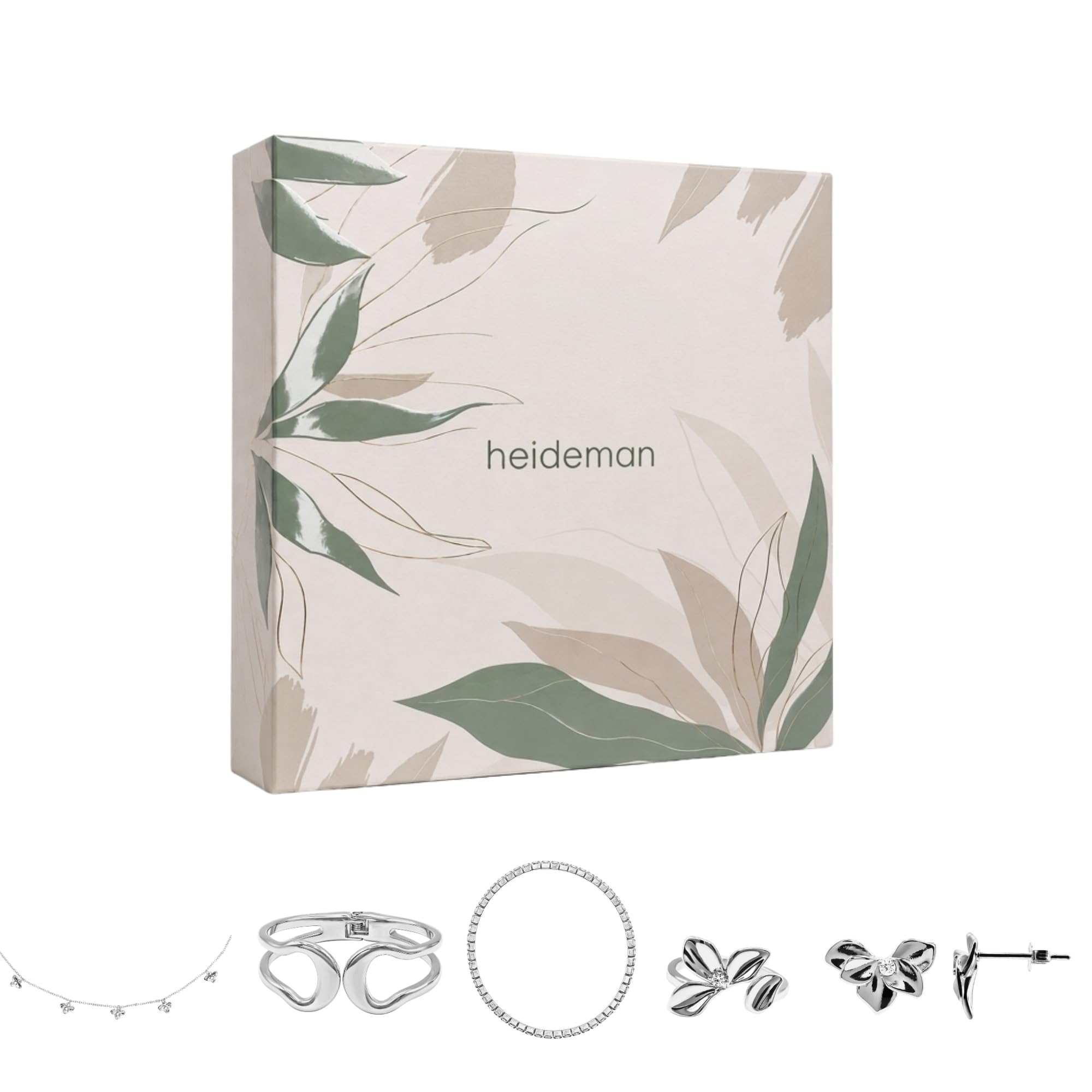 Heideman Schmuckset Damen Monaco Edelstahl Zirkonia 5-tlg