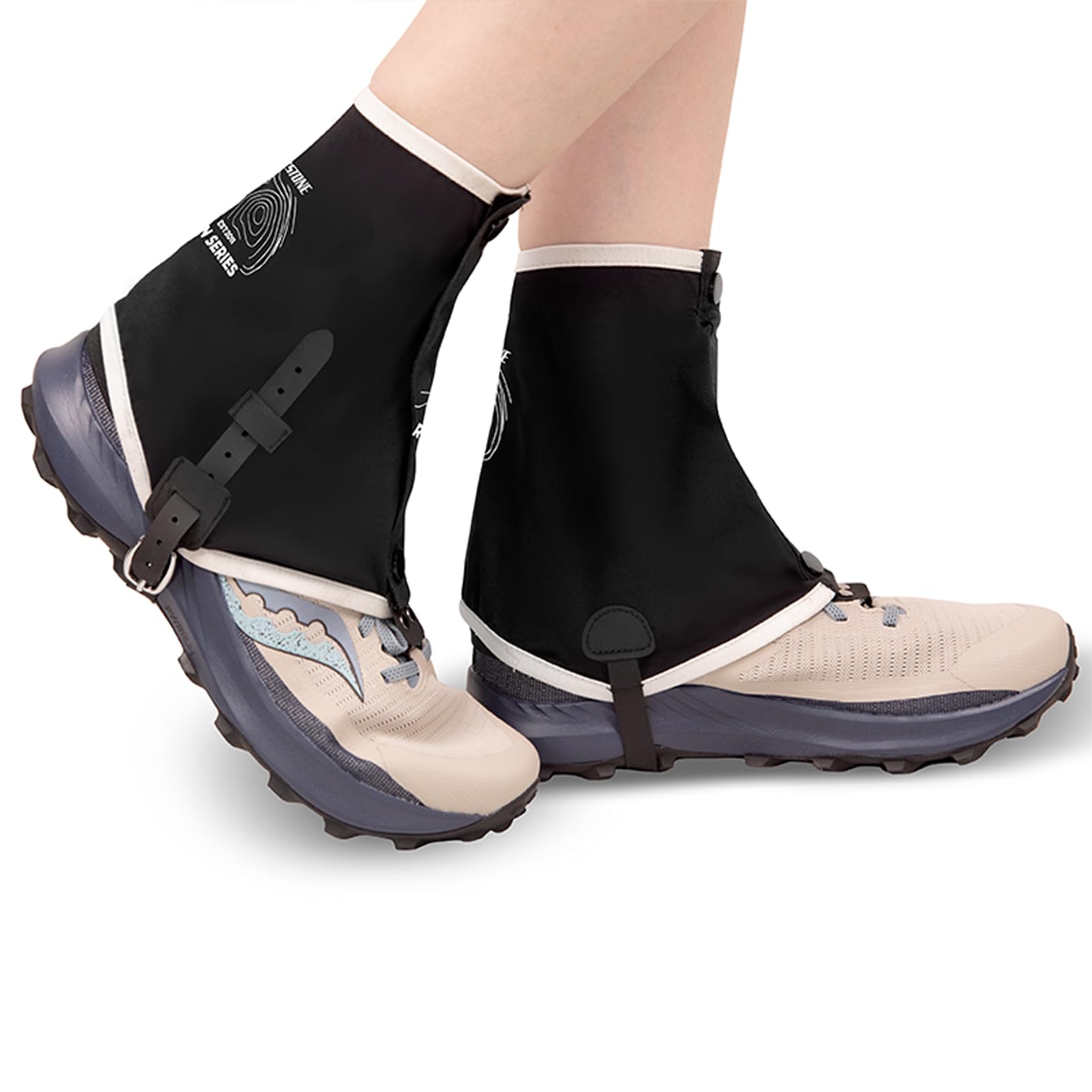 Ghette corte impermeabili, copriscarpe basse con fasce elastiche, ghette alla caviglia per alpinismo, escursionismo, campeggio, arrampicata, trail running