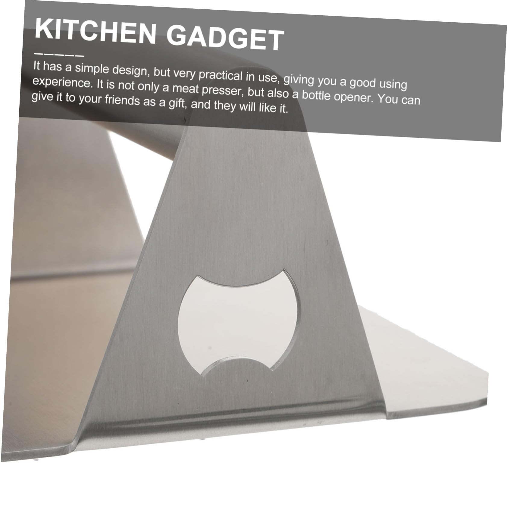 POPETPOP 1pc Stainless Steel Burger Press Meat Presser Tool Food Grade Kitchen Gadget for Easy Grilling Squid Steak Pressing Non Stick Durable Design for Home Cooking