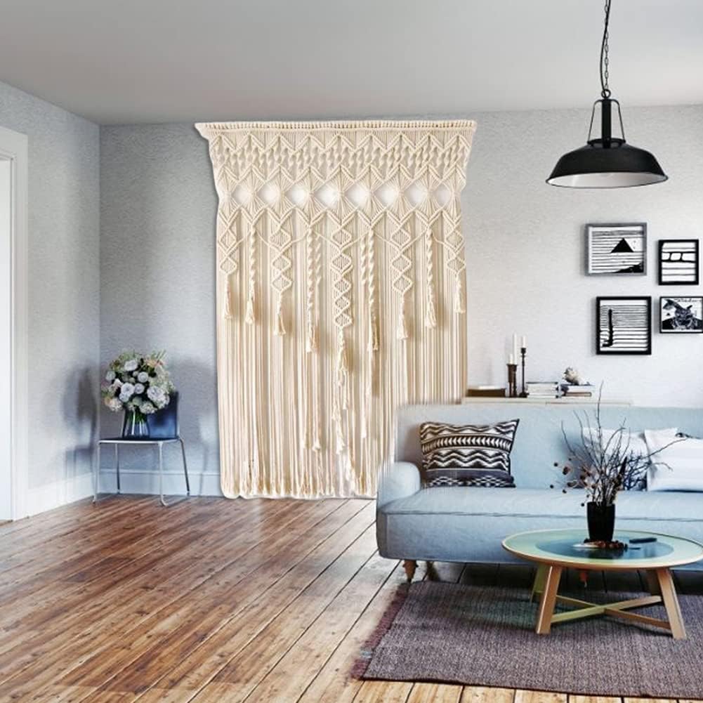 Tenda per finestra sospesa Boho, arazzo tessuto 99 x 70 pollici, decorazione murale divisoria, tenda decorativa, tenda per porta, sfondo di matrimonio, camera da letto, soggiorno, appartamento.