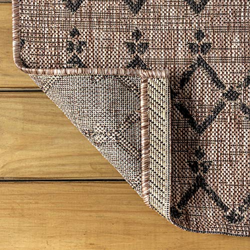 JONATHAN Y Moroccan Geometric Indoor Outdoor Area Rug 10X14 Natural/Black, Ourika Textured Weave for Backyard, Patio, Porch, Easy-Cleaning, High Traffic, Pet-Friendly, Non-Shedding (SMB108D-14) - Image 5