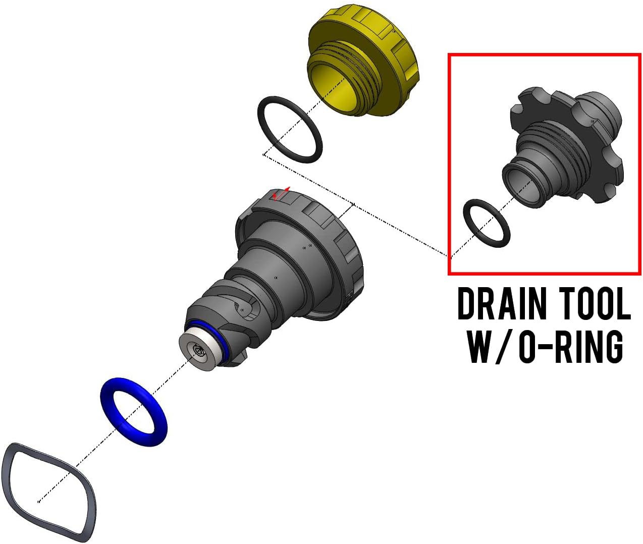 Ronin Factory Easy Oil Drain Plug Replacement Parts Drain Tool for Ford F150 Raptor Mustang