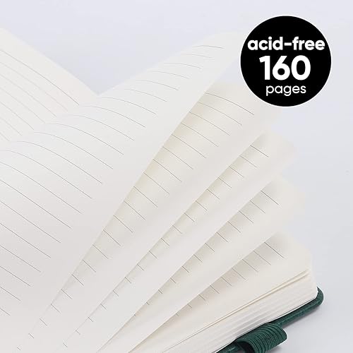 Miniatura 2 de Cuadernos rayados con bucle para bolígrafo, cuaderno de tapa dura para el trabajo, papel grueso de alta calidad de 3.53 ozm con bolsillo interior,