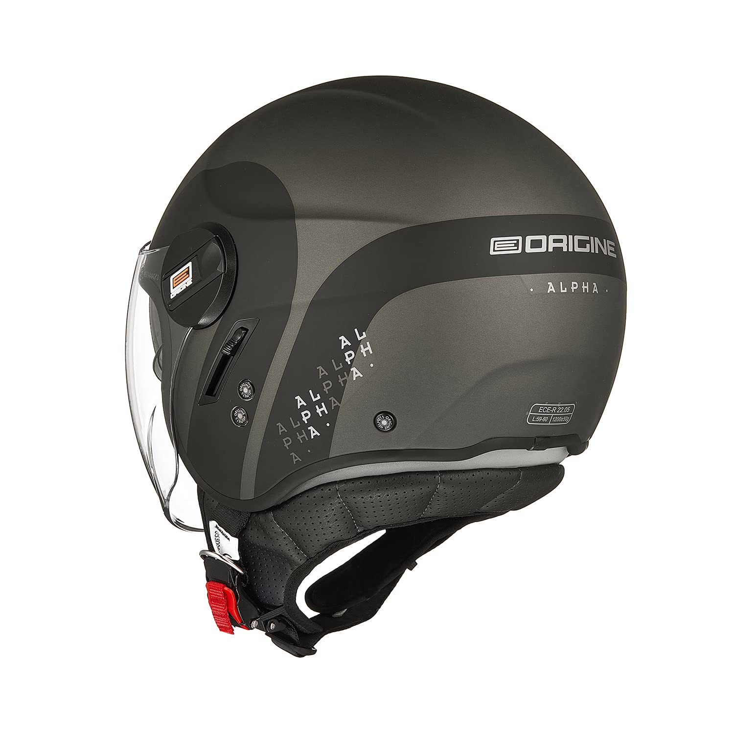 ORIGINE Casco Moto Jet Casco Moto Abierto Scooter con Doble Visera Homologado ECE