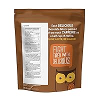 Vista 3 de AWAKE - Bocaditos de chocolate con cafeína - Chocolate con leche y caramelo, 50 bocaditos - 50mg de cafeína - Bocaditos energéticos envueltos