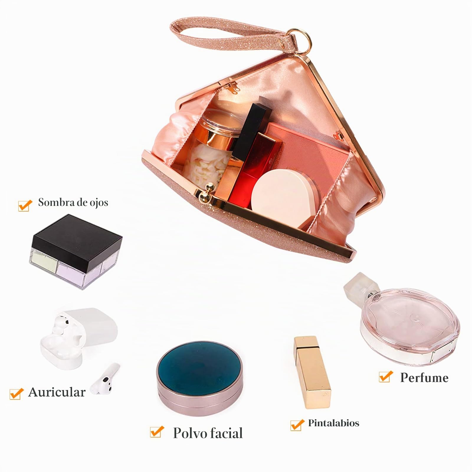 CORIOS Lentejuelas Clutch para Mujer Bolsa de Noche Bolso de Boda Lujoso Bolso de Hombro Bolsa de Cadena Pequeña Elegante Bolsos Bandolera Bolso de Fiesta para Fiesta de Graduación Banquete Dorado