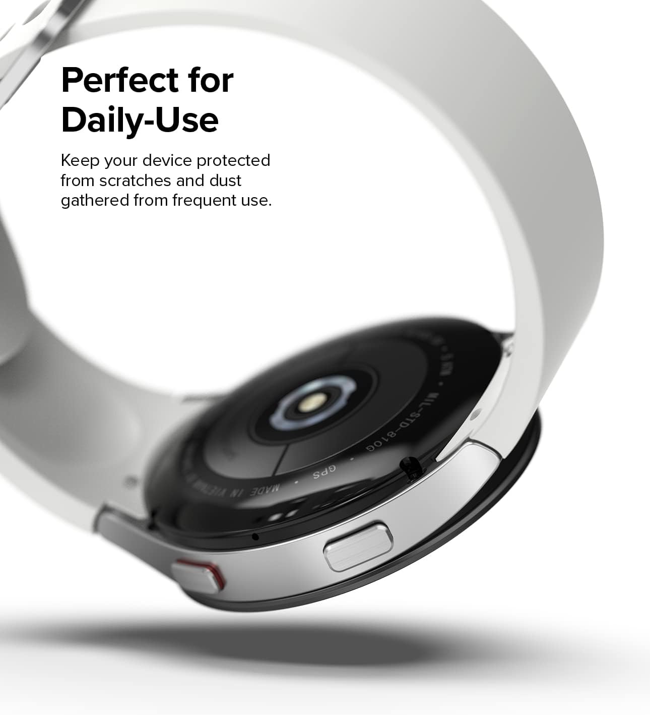 Ringke Bezel Styling Compatible with Samsung Galaxy Watch 5 44mm and Galaxy Watch 4 (44mm) Adhesive Frame Ring Cover Anti Scratch Case Accessory