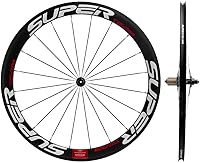 Vista 4 de Superteam - Juego de ruedas de 1.969 in, 700 C, 0.906 in de ancho, para ciclismo y carreras, de carbono