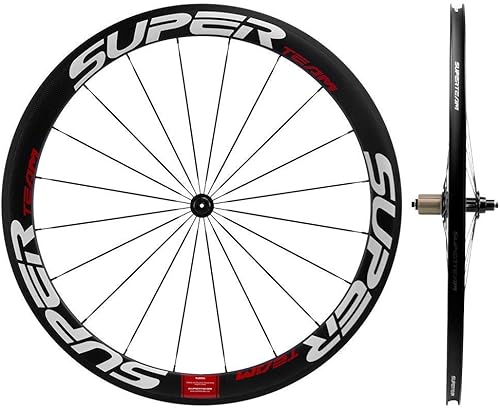 Miniatura 4 de Superteam - Juego de ruedas de 1.969 in, 700 C, 0.906 in de ancho, para ciclismo y carreras, de carbono