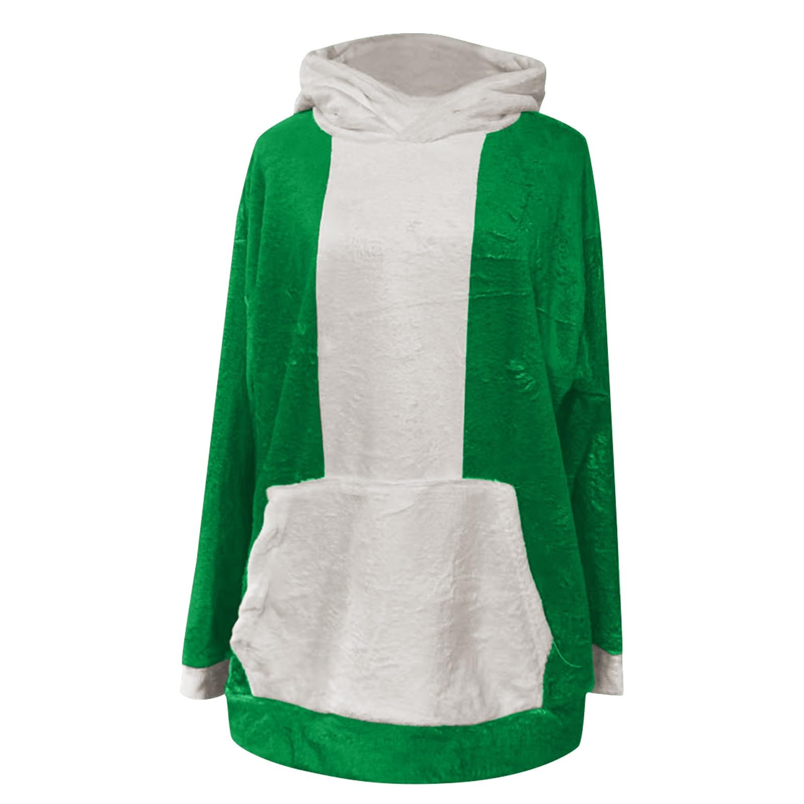 De Marca Camisa Deportiva con Capucha, Holgada, Terciopelo, Color Patchwork Navideño, Tamaño Y Moderna, Cómoda. Sudadera Sin Mangas Hombre (Light Green, XXL) Ropa Deporte para Camisetas