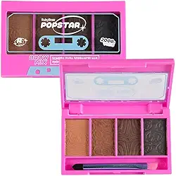 Sombra Para Sobrancelhas Ruby Rose Brow Mix Popstar – Define, Preenche e Realça Com Textura Suave e Duradoura 4 Tons Com Pincel Aplicador