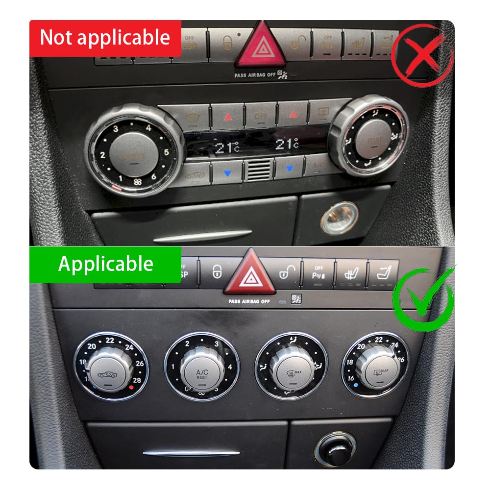KUNGKIC Per Mercedes-Benz SLK R171 2004 2005 2006 2007 2008 2009 2010 Fibra di Carbonio Auto Controllo Centrale AC Pannello Multifunzione Pannello Pannello Pannello di Controllo Decalcomania Accessori