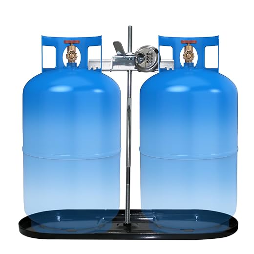 Heavy-Duty RV Dual Propane Tank Rack