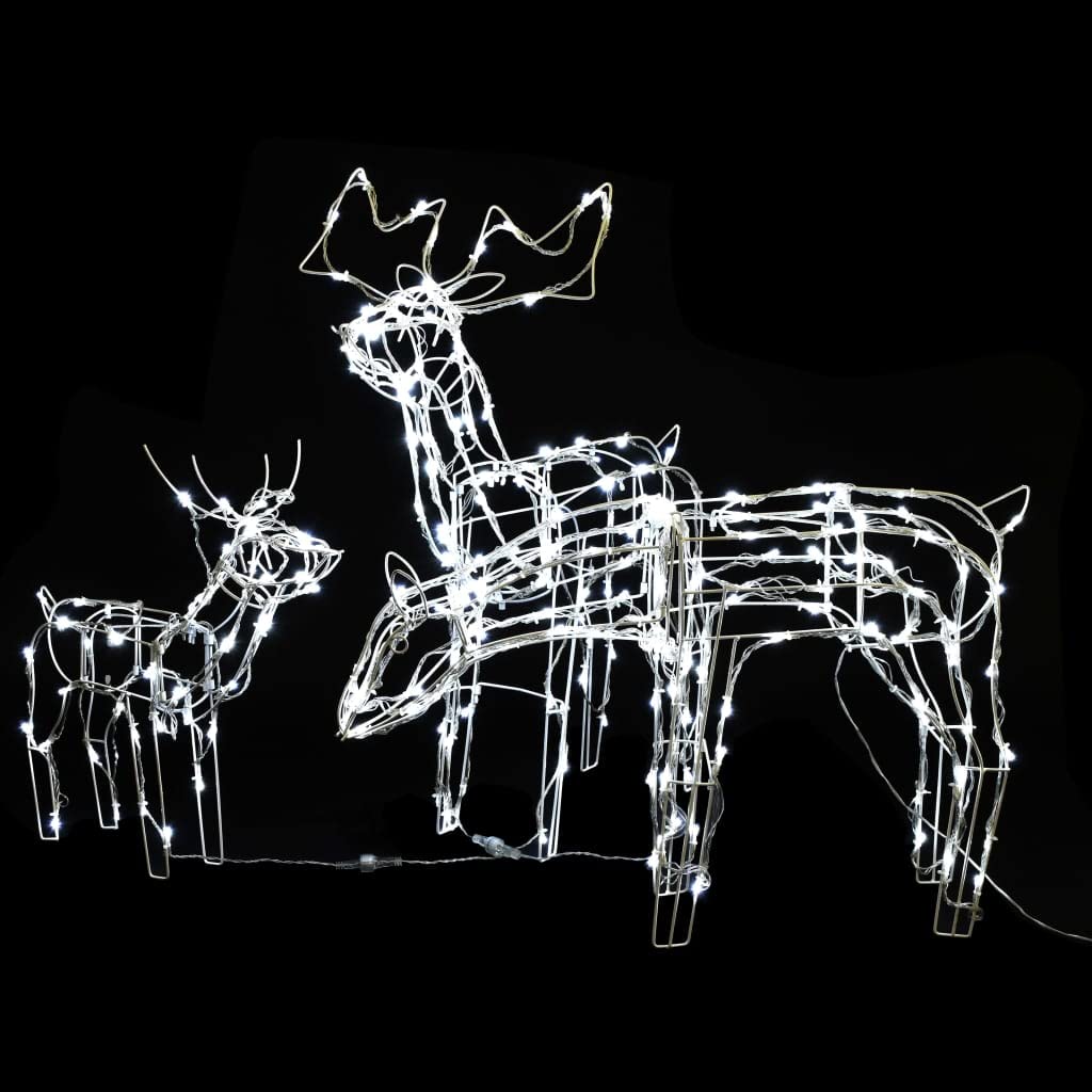 homiuse 3 piezas de iluminación navideña de renos 229 LED decoración exterior Navidad decoración exterior reno estatuilla renos decoración exterior iluminación modos de iluminación