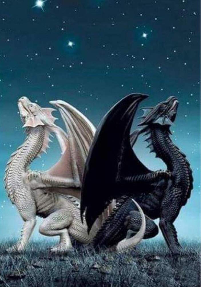 WOWDECOR 5D Diamond Painting Kits, Dragons Game of Thrones Star Animals Full Drill DIY Diamond Art Cross Stitch Paint by Numbers