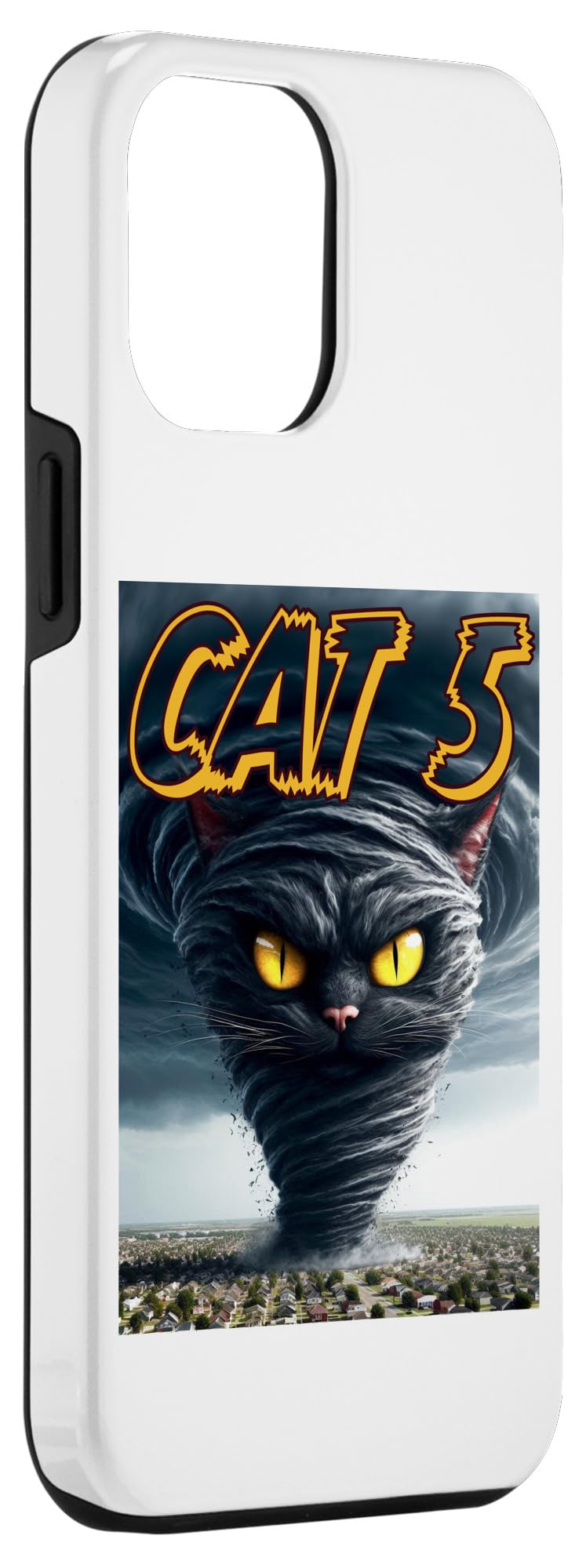 ウィスカーズ アイフォン 15 ケース　猫　キャット Amazon.co.jp: iPhone 15 Plus CAT 5 ネコ竜巻 - とても悪い子猫